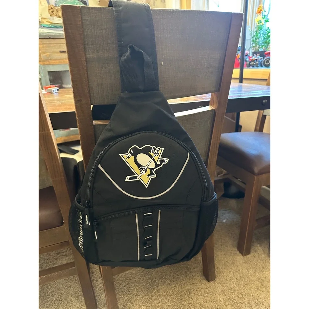 Pittsburgh Penguins NHL Black Sling Bag Backpack Official Licensed‎ Product